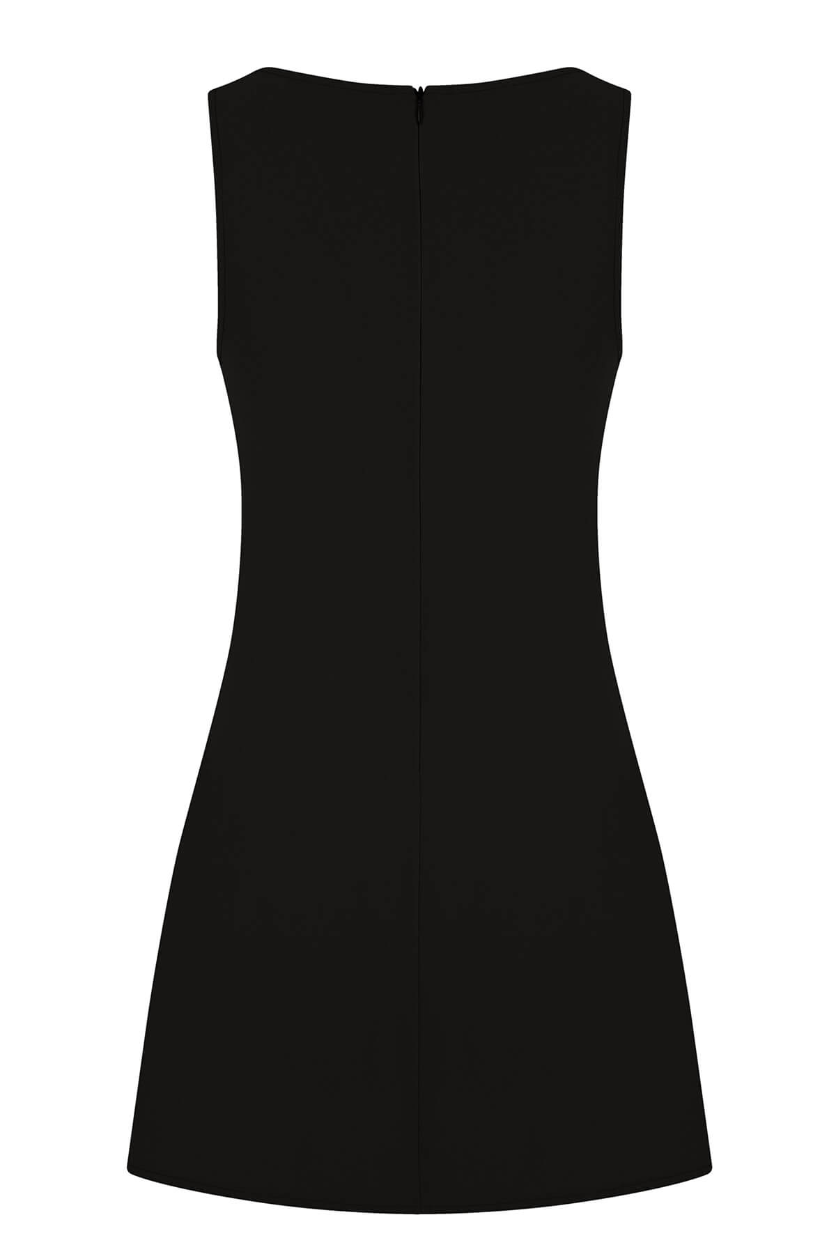 BARBIE Krep Siyah Mini Atlet Elbise